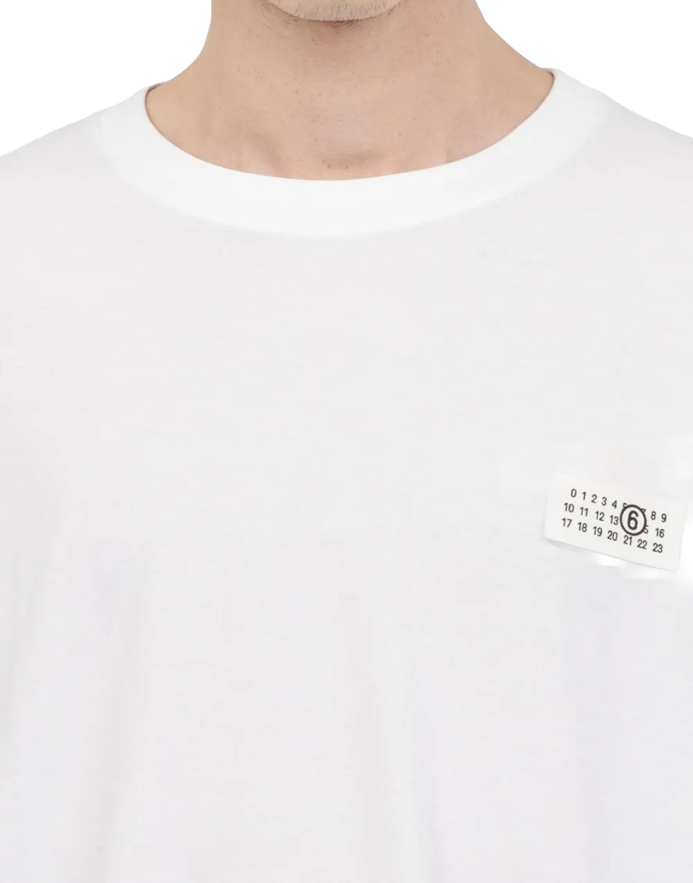 Maison Margiela Mm6 Numbers Logo T-shirt Wit