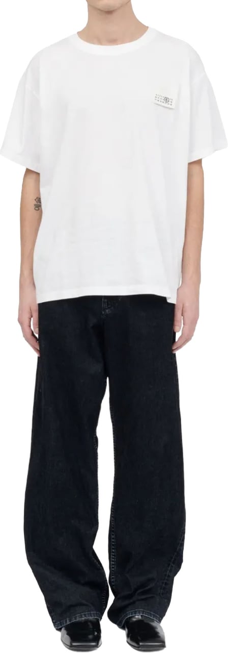 Maison Margiela Mm6 Numbers Logo T-shirt Wit