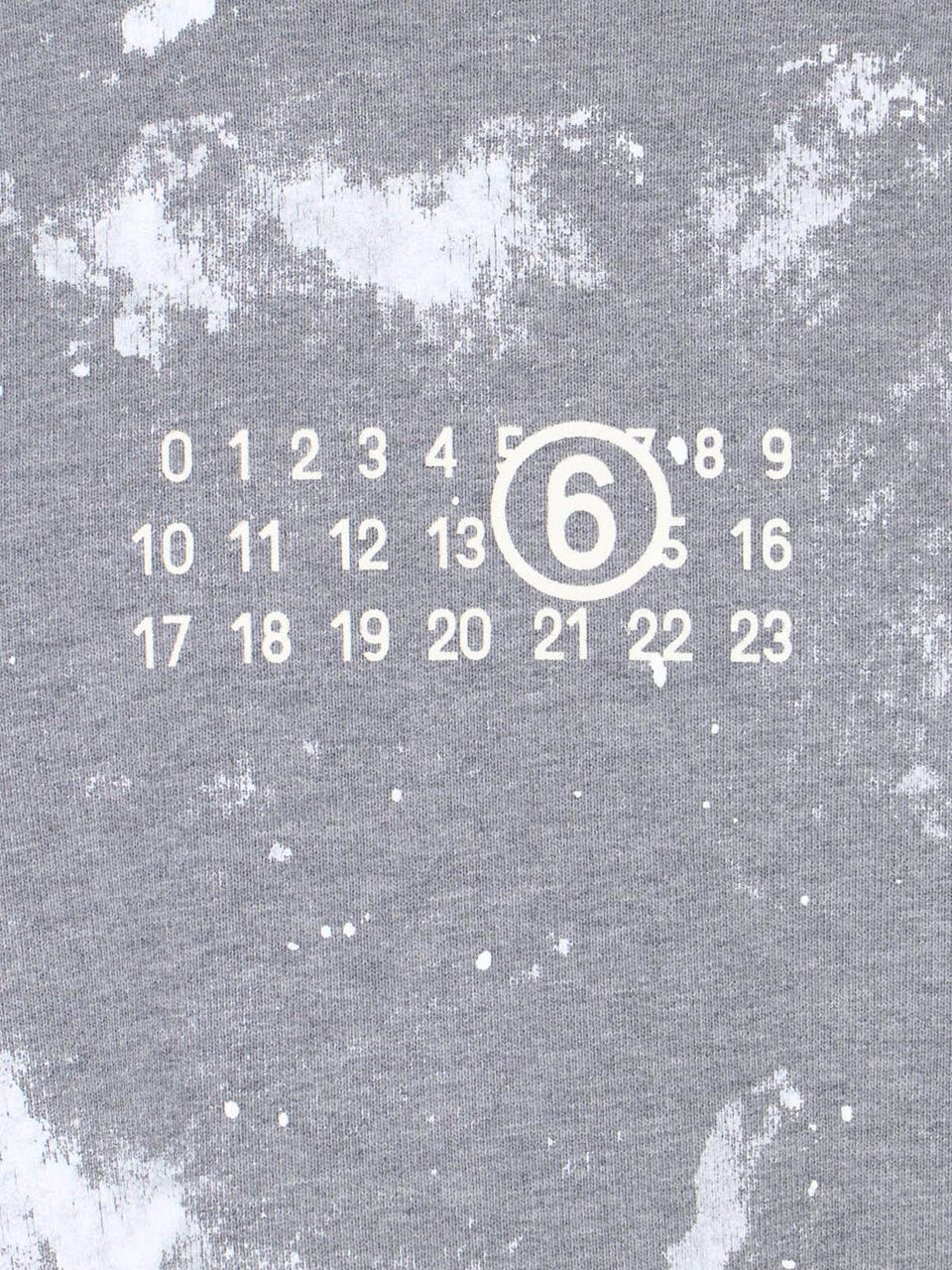 Maison Margiela Grey Tie-Dye Printed Logo Cotton Sweatshirt Grijs