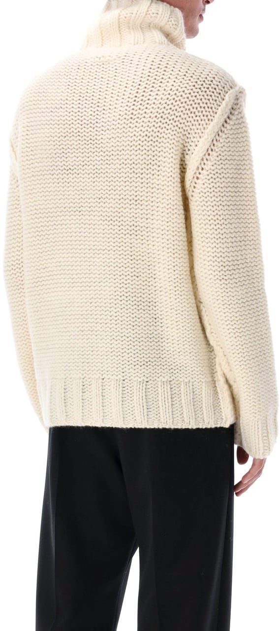 Maison Margiela High Neck Sweater Beige Beige