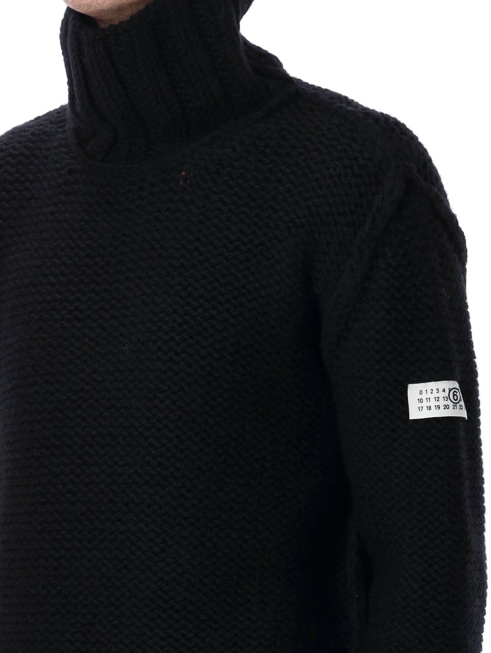 Maison Margiela High Neck Sweater Nero Zwart
