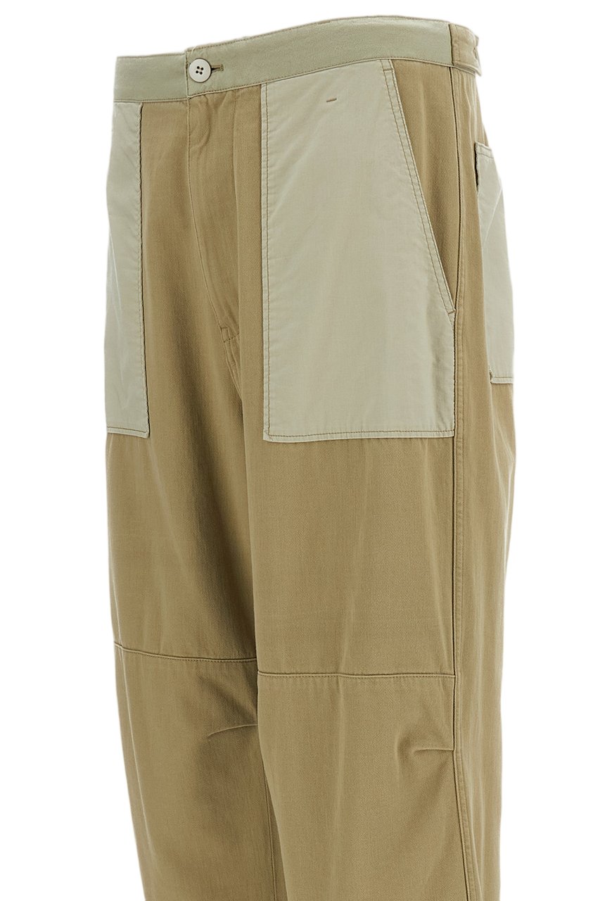 Maison Margiela Trousers With Contrast Pockets Bruin