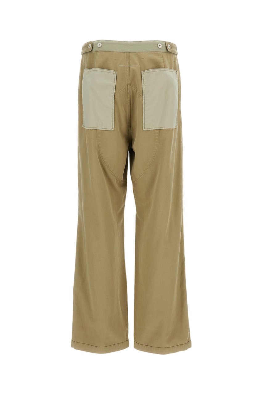 Maison Margiela Trousers With Contrast Pockets Bruin