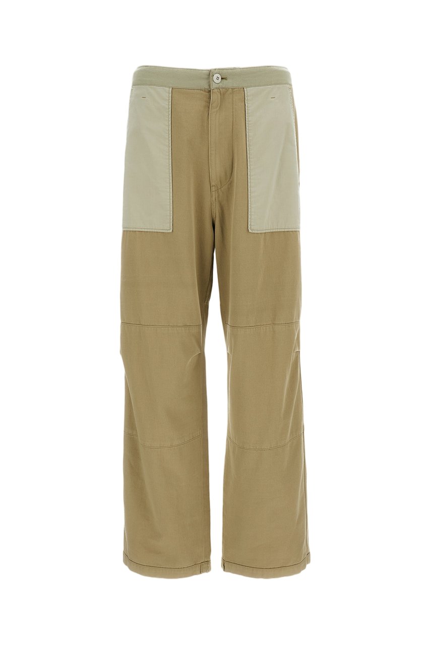 Maison Margiela Trousers With Contrast Pockets Bruin