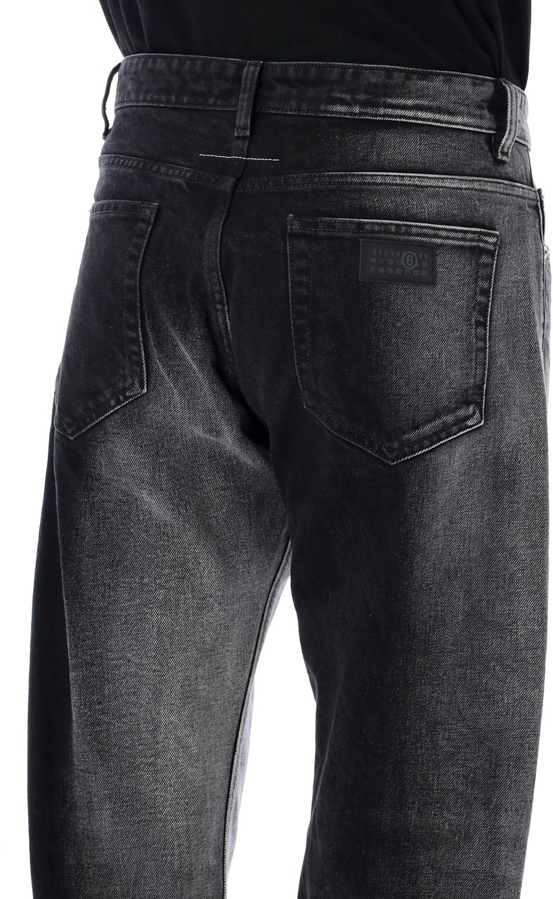 Maison Margiela Regular 5 Pocket Jeans Nero Zwart