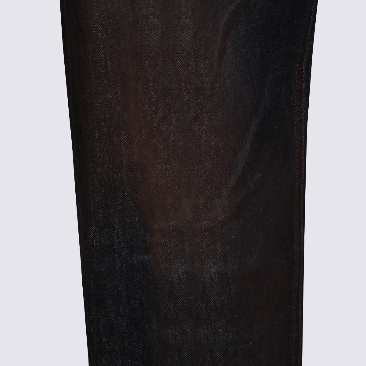 Maison Margiela Straight-Leg Denim Jeans With Dark Indigo Wash And Contrast Stitching Zwart