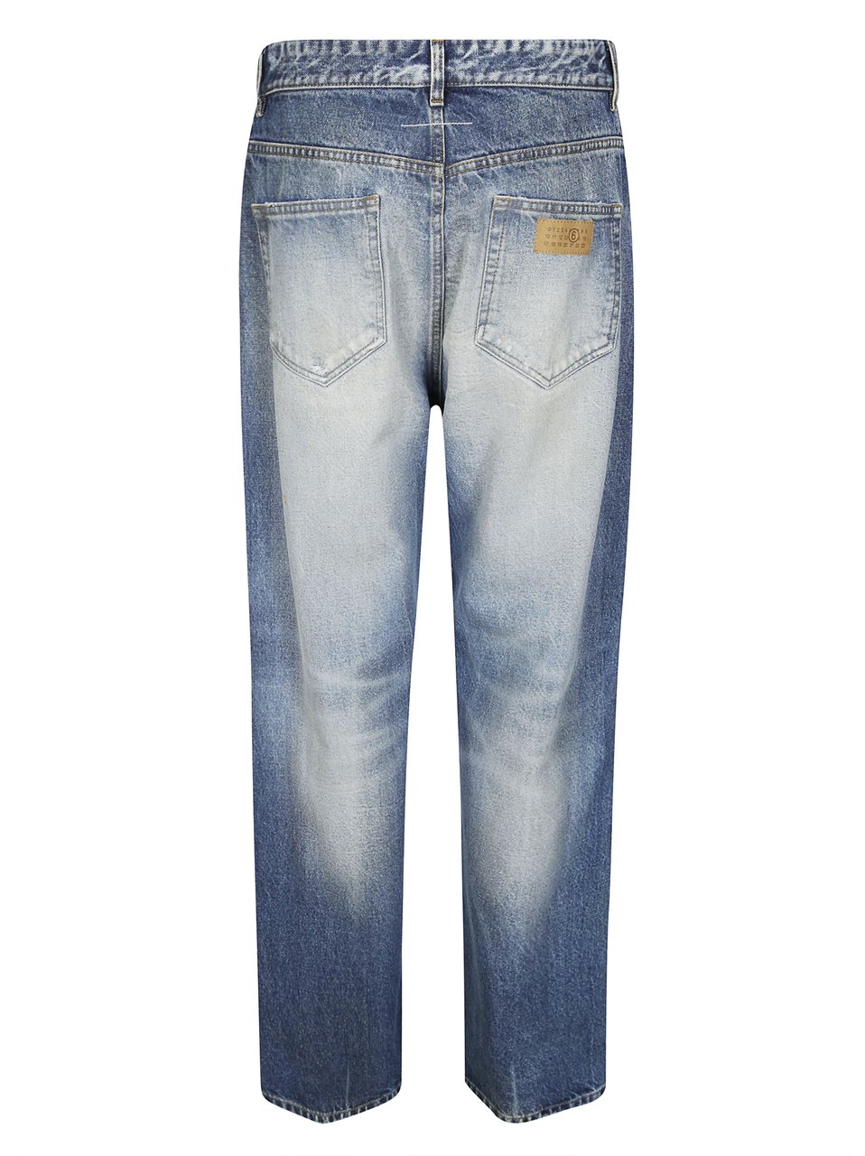 Maison Margiela Faded Blue Vintage Distressed Jeans Grijs