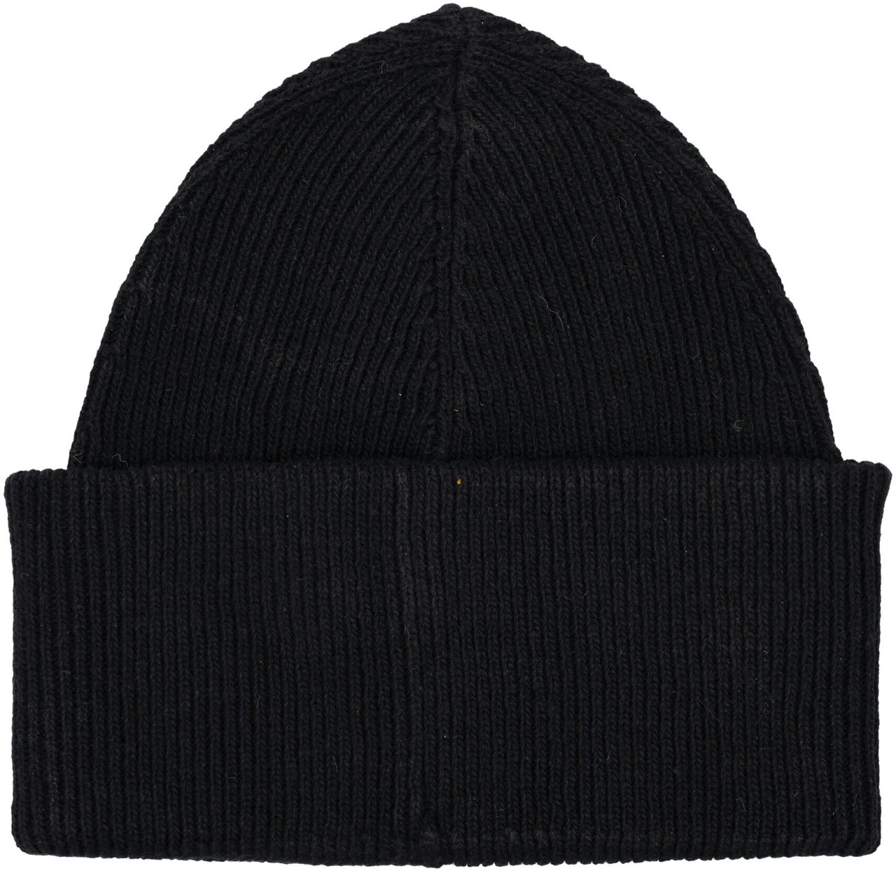 Maison Margiela Taped label wool blend beanie Zwart