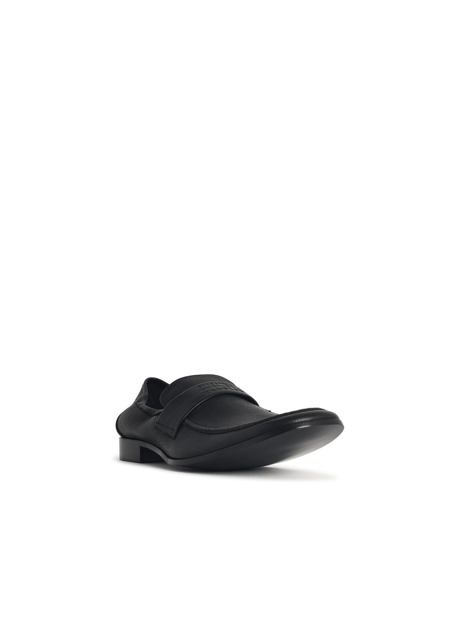Maison Margiela Black 'Swing-Toe' Leather Moccasins Zwart
