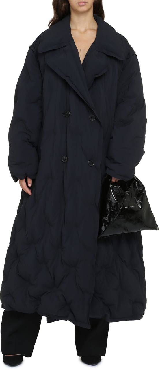 Maison Margiela Padded techno fabric coat Zwart