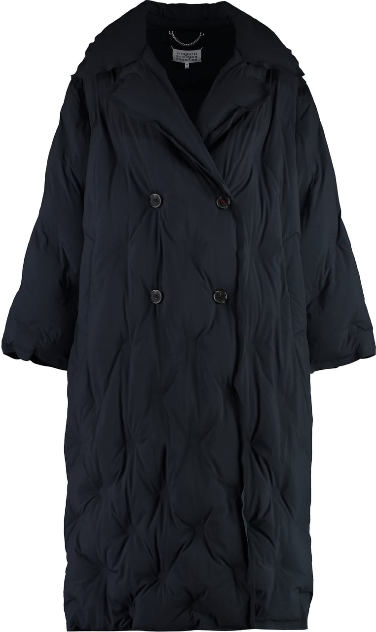 Maison Margiela Padded techno fabric coat Zwart