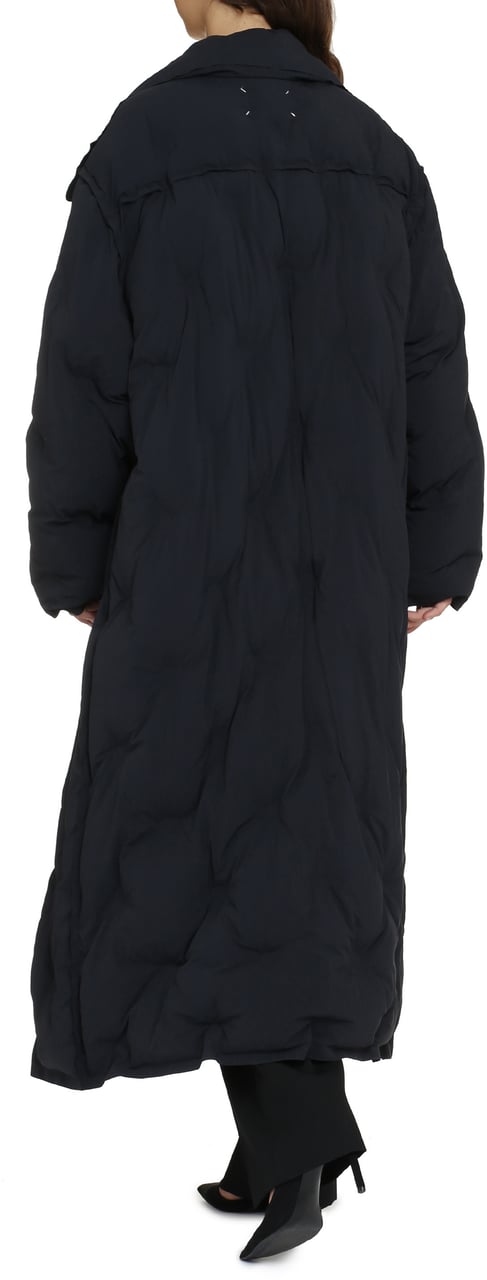 Maison Margiela Padded techno fabric coat Zwart