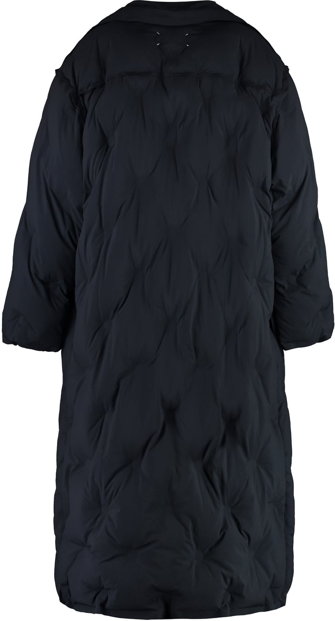 Maison Margiela Padded techno fabric coat Zwart