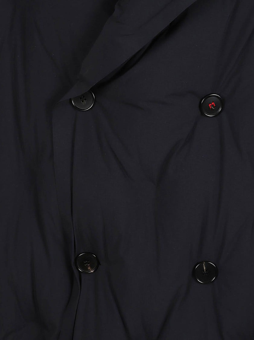 Maison Margiela Long Black Oversized Coat Zwart