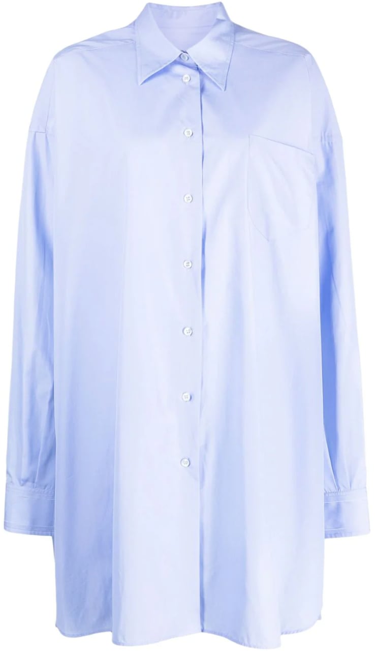 Maison Margiela Maison Margiela Oversized Shirt Blue Blauw
