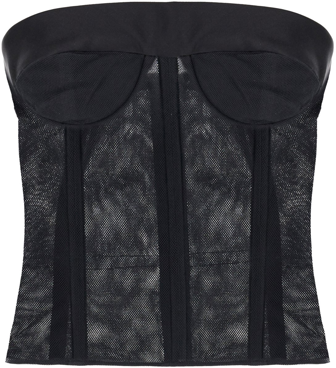 Maison Margiela Maison Margiela Black tulle top Zwart