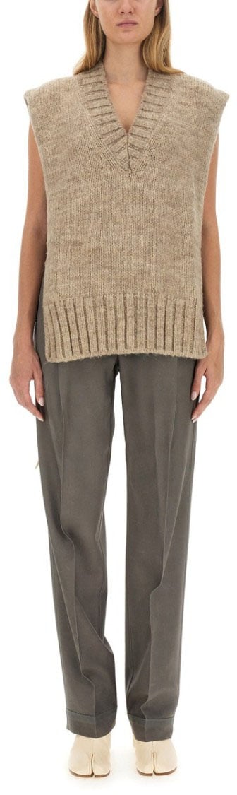 Maison Margiela Knitted Vest Neutraal