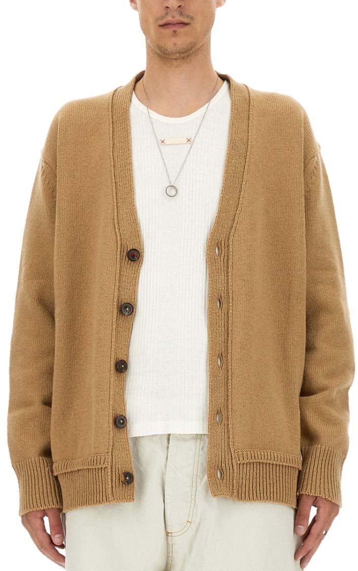 Maison Margiela V-Neck Cardigan Neutraal