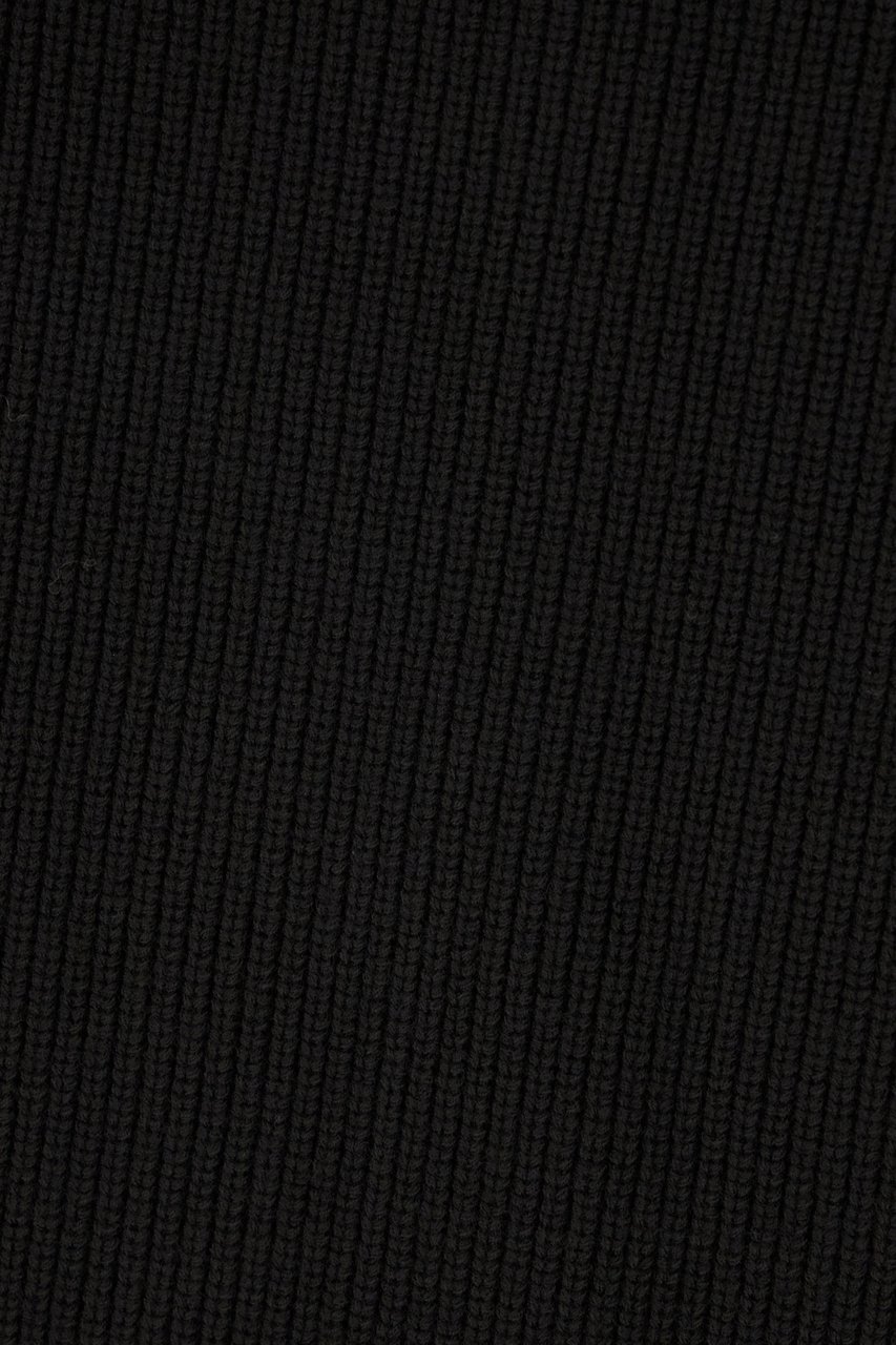 Maison Margiela Black wool blend cardigan Zwart