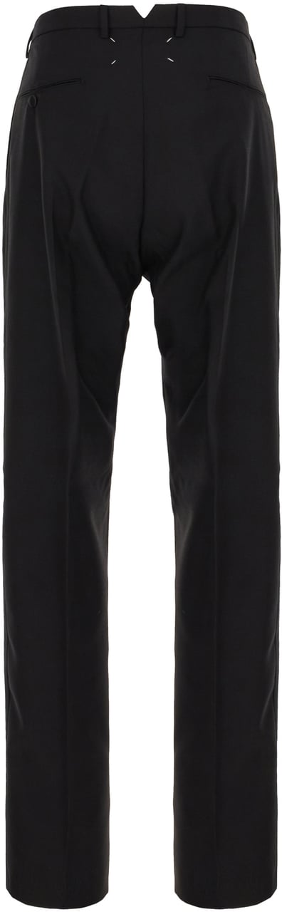Maison Margiela Maison Margiela Black wool and mohair pants Zwart