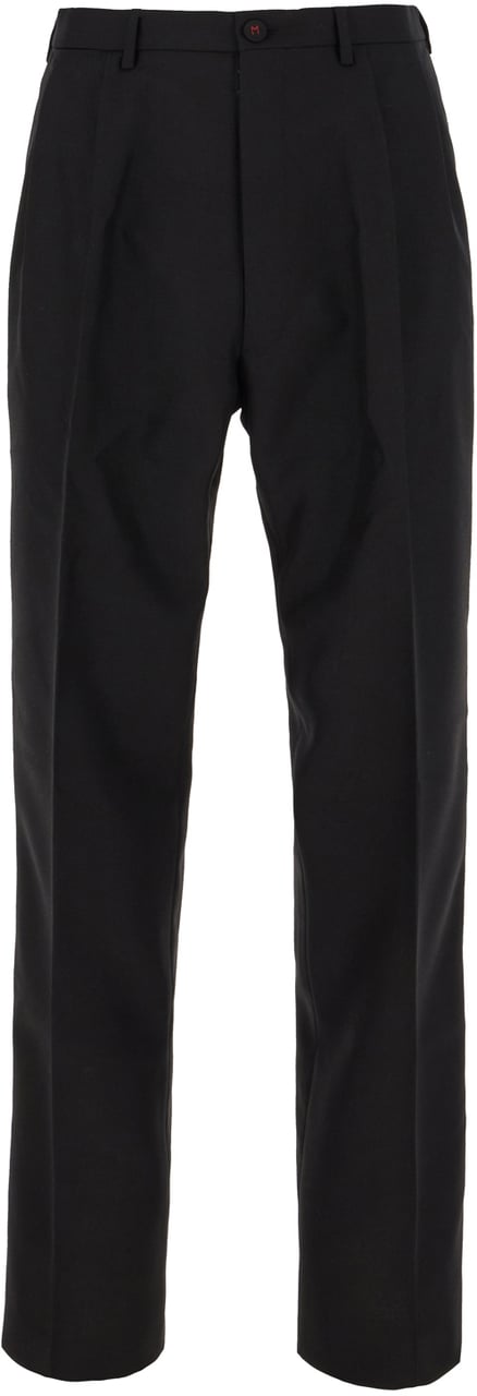 Maison Margiela Maison Margiela Black wool and mohair pants Zwart