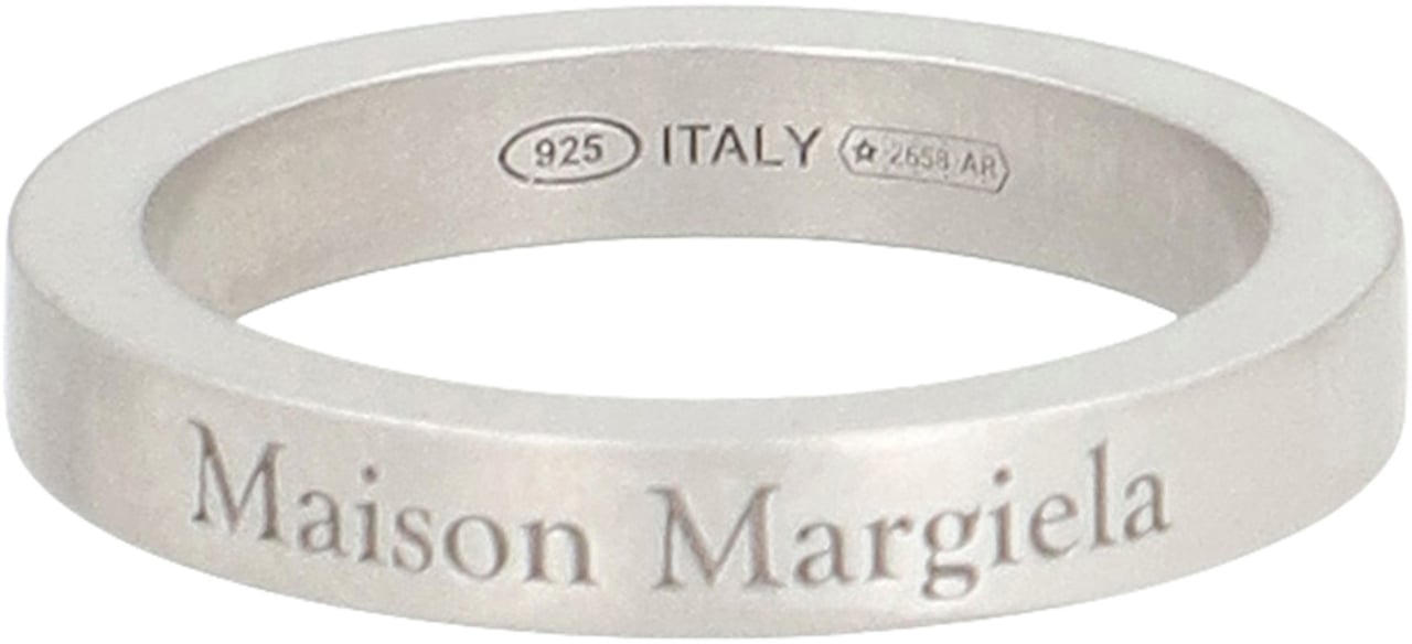 Maison Margiela Ring with logo Zilver