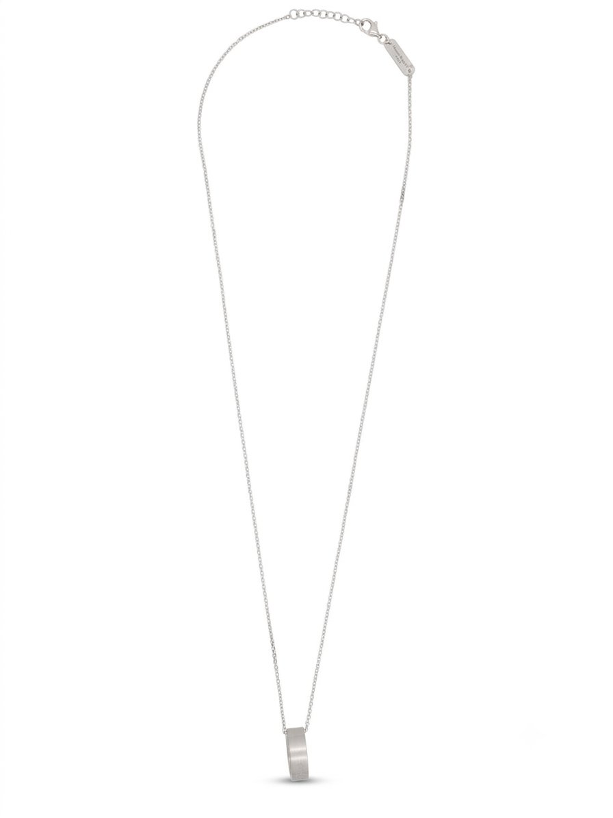 Maison Margiela Polished Brass Necklace with Curved Pendant Rood