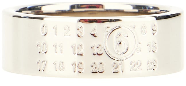 Maison Margiela Mm6 Silver metal ring Zilver