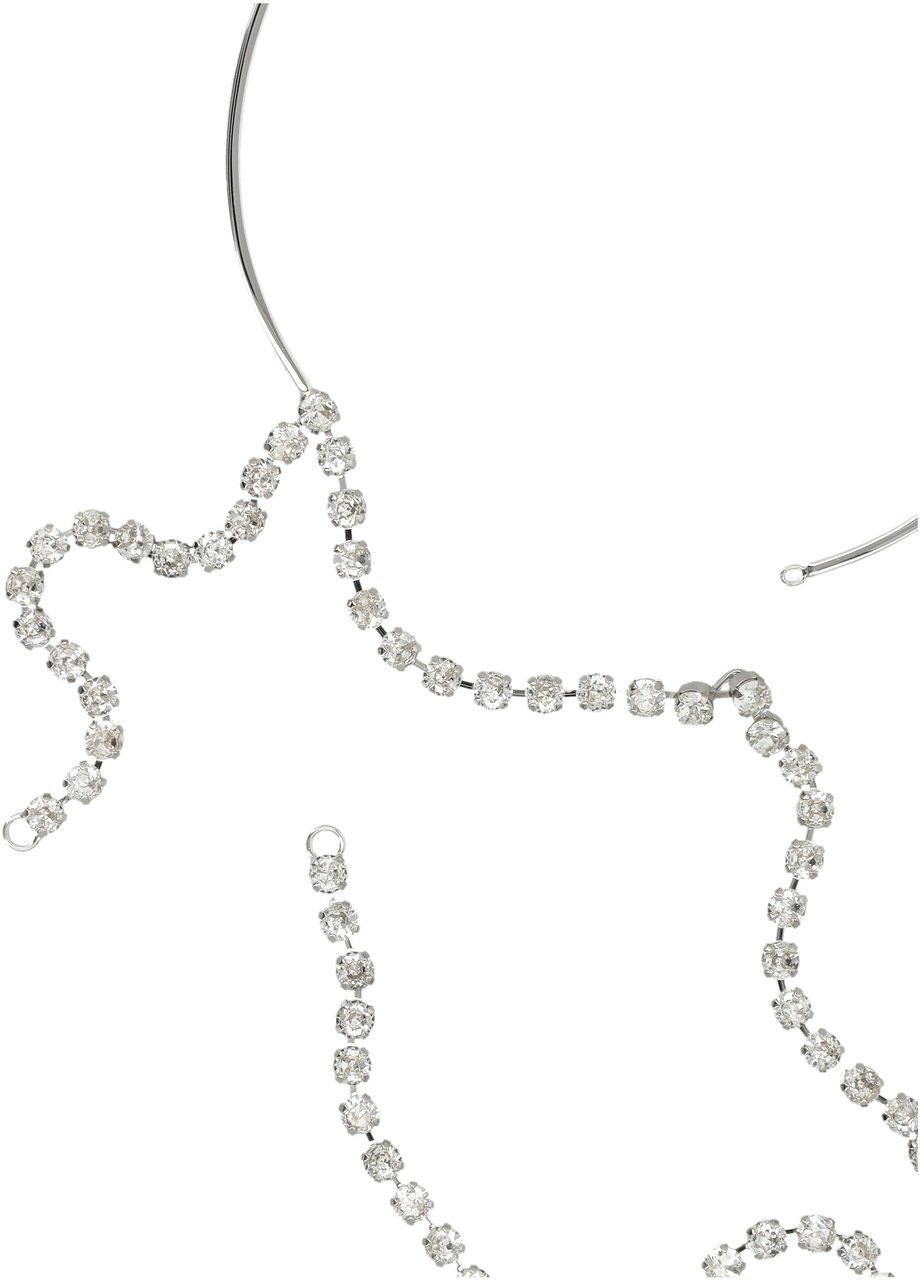 Maison Margiela Strass Necklace Argento Zilver