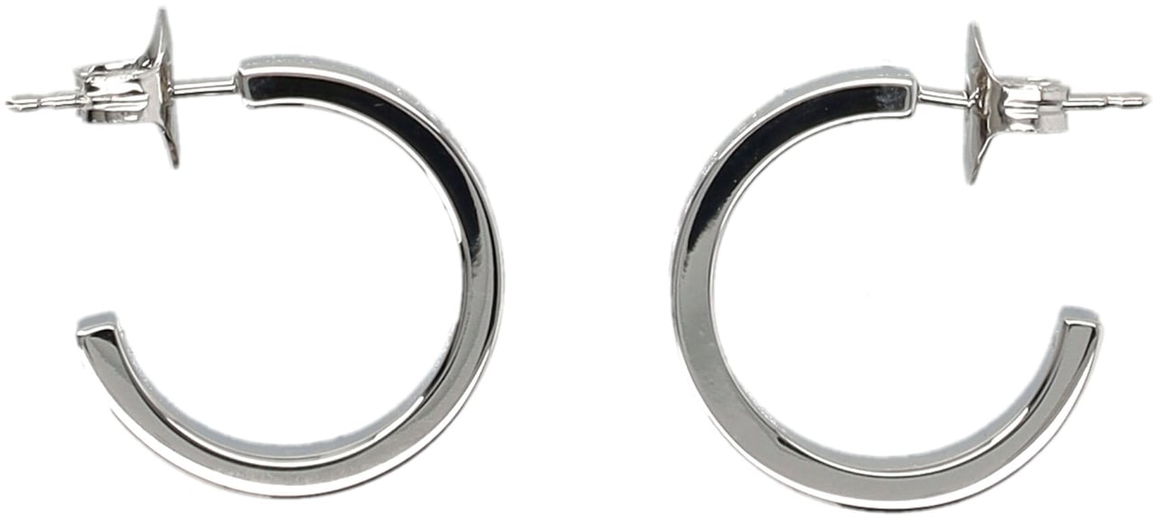 Maison Margiela Minimal Earring 8 Mm Argento Zilver