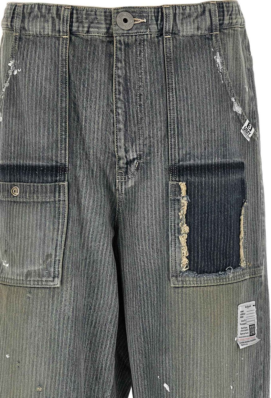 Maison Mihara Yasuhiro Blue Cotton Tapered Jeans Blauw