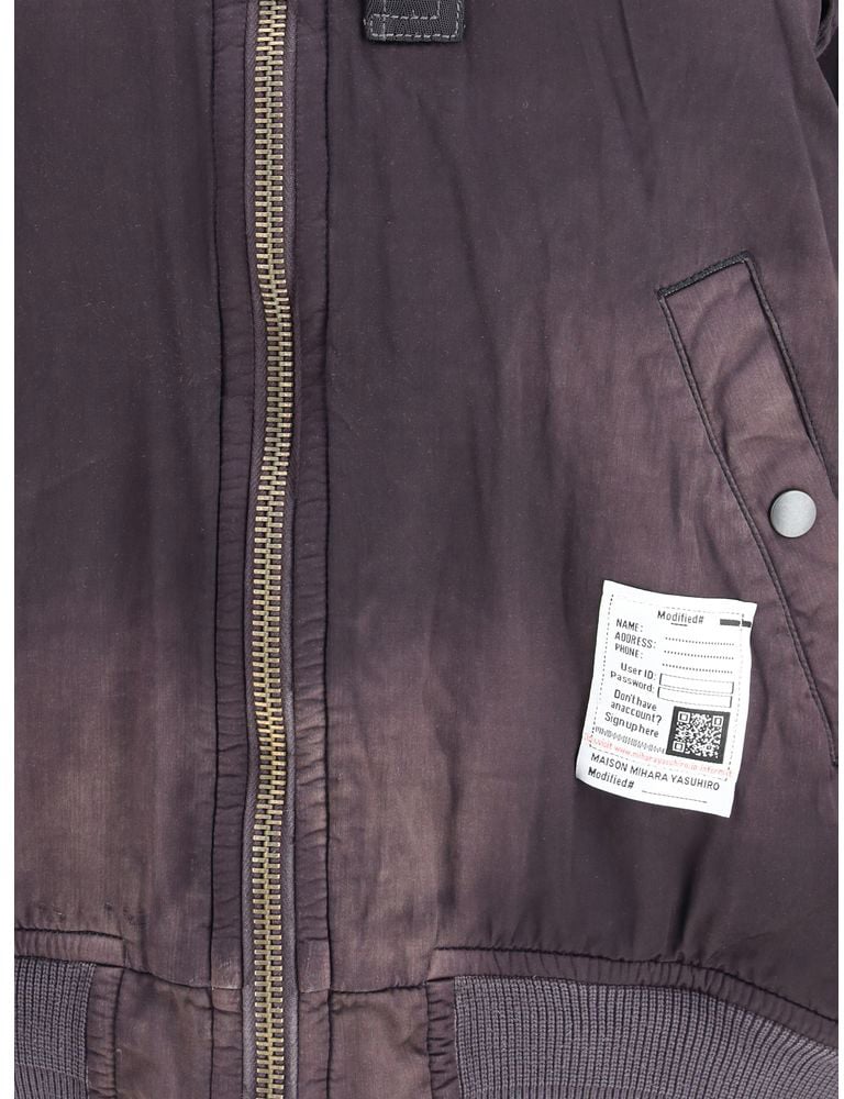 Maison Mihara Yasuhiro Black Rayon Bomber Zwart
