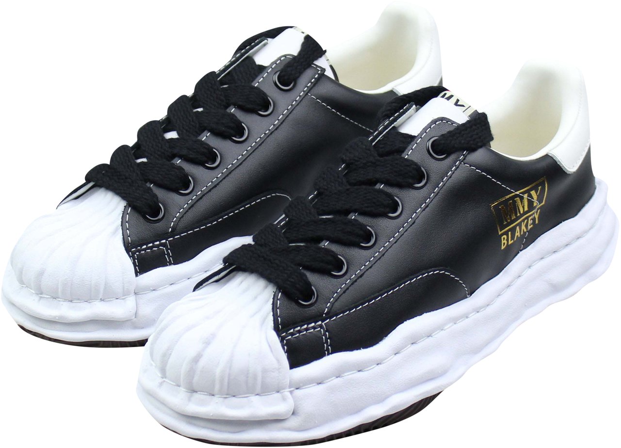 Maison Mihara Yasuhiro Maison Mihara Yasuhiro Blakey OG Sole Leather Low 'Black' Zwart