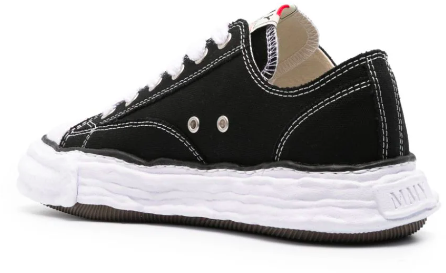 Maison Mihara Yasuhiro Peterson 23 Original Sole Canvas Low Top Sneaker Black Zwart