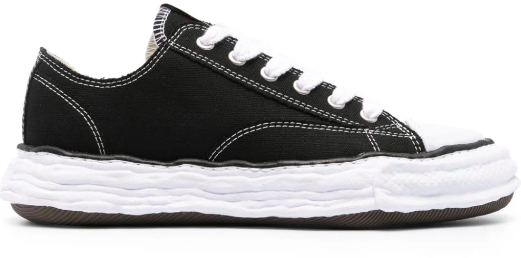 Maison Mihara Yasuhiro Peterson 23 Original Sole Canvas Low Top Sneaker Black Zwart