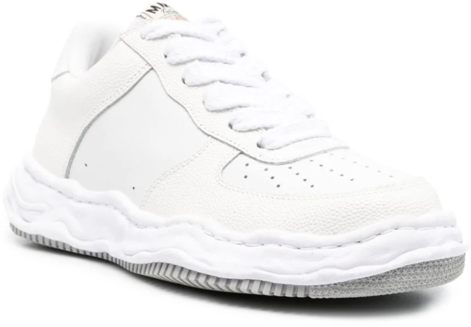 Maison Mihara Yasuhiro Wayne Low Original Sole Bascket Leather Low Top Sneaker White Wit