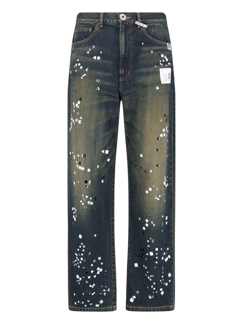 Maison Mihara Yasuhiro Straight-Leg Blue Cotton Denim Jeans Blauw