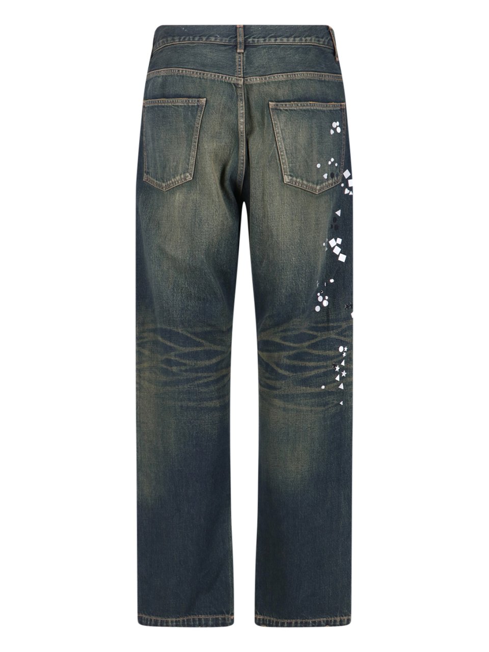 Maison Mihara Yasuhiro Straight-Leg Blue Cotton Denim Jeans Blauw