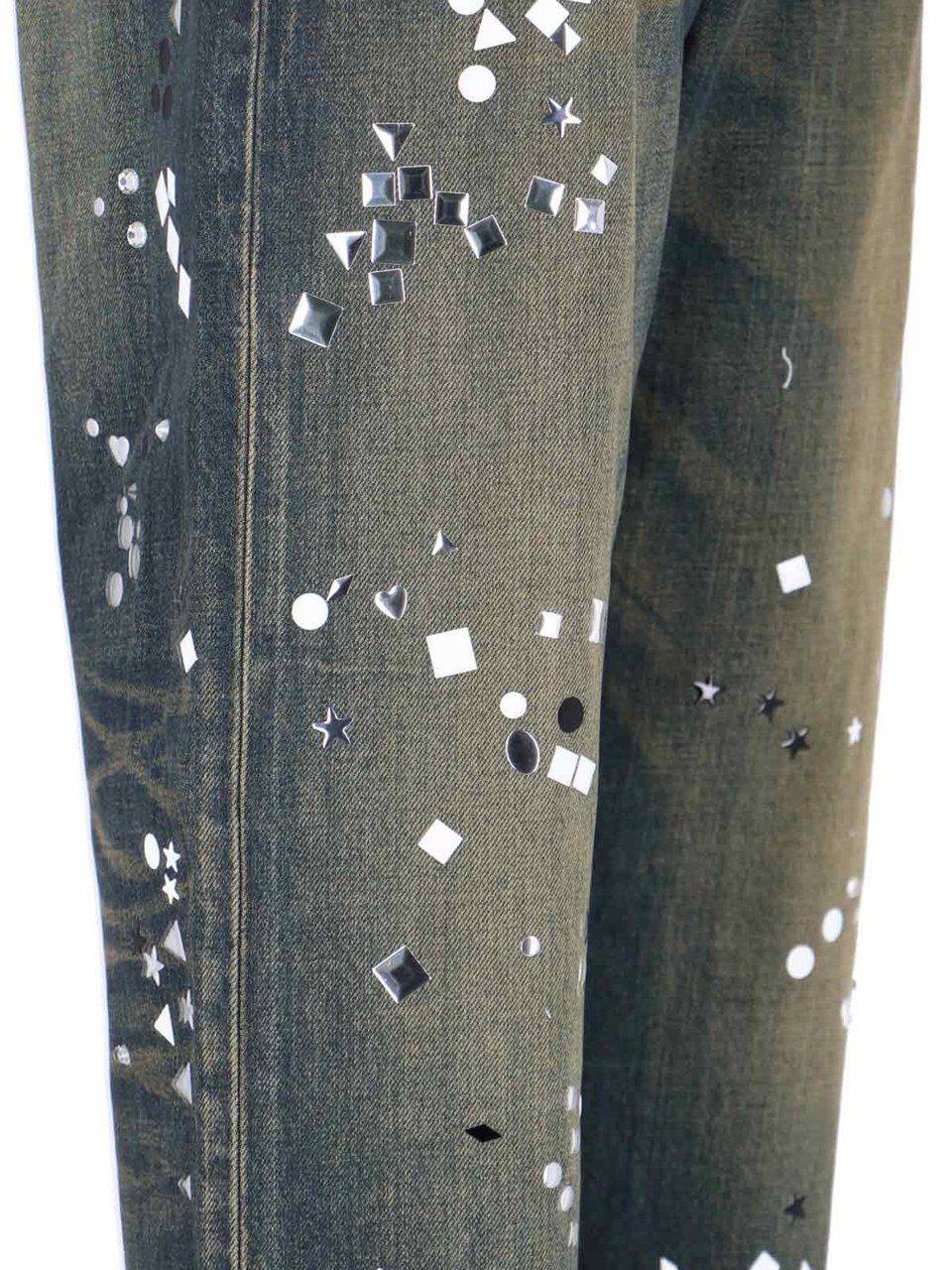 Maison Mihara Yasuhiro Straight-Leg Blue Cotton Denim Jeans Blauw