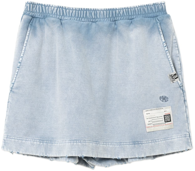 Maison Mihara Yasuhiro Bleached Shorts Blue Blauw