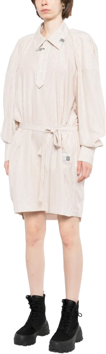 Maison Mihara Yasuhiro W Sleeve Shirts Dress Beige Beige