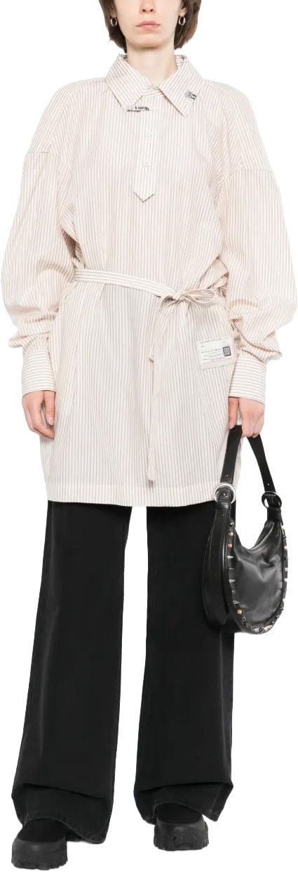 Maison Mihara Yasuhiro W Sleeve Shirts Dress Beige Beige