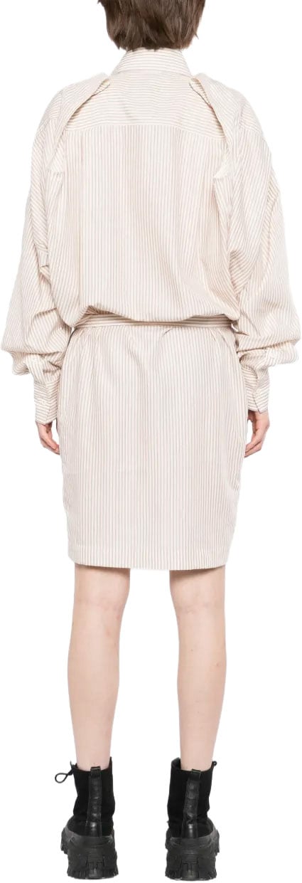 Maison Mihara Yasuhiro W Sleeve Shirts Dress Beige Beige