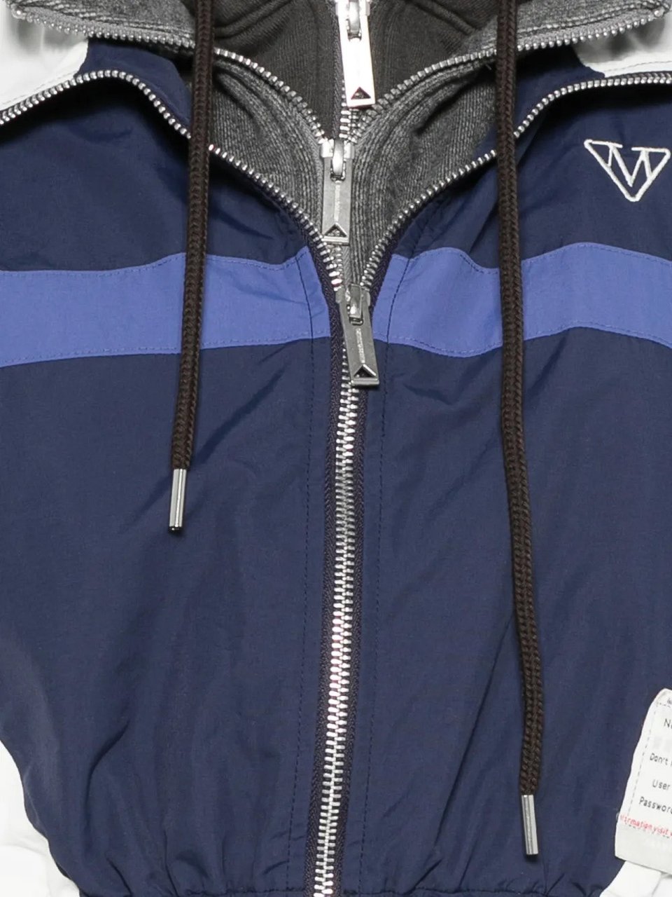 Maison Mihara Yasuhiro Triple Layerd Nylon Parka Navy Blauw