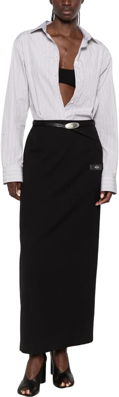 Maison Mihara Yasuhiro Pencil Skirt Black Zwart
