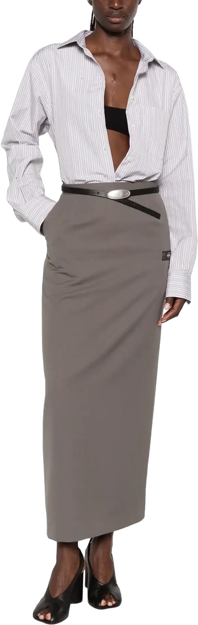 Maison Mihara Yasuhiro Pencil Skirt Gray Grijs