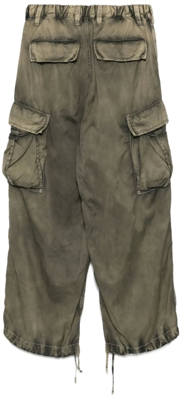 Maison Mihara Yasuhiro Satin Cargo Pants Khaki Grijs
