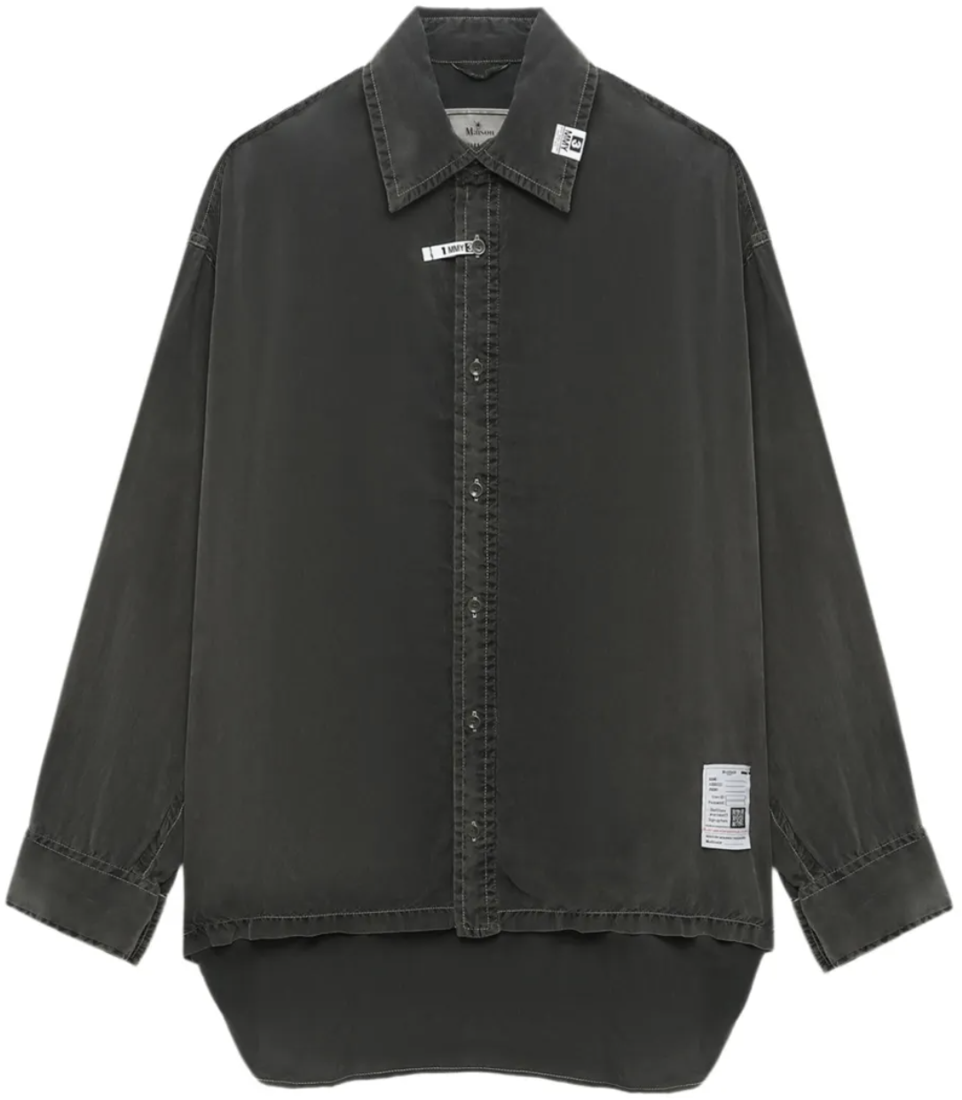 Maison Mihara Yasuhiro Vintage Like Shirt Khaki Zwart