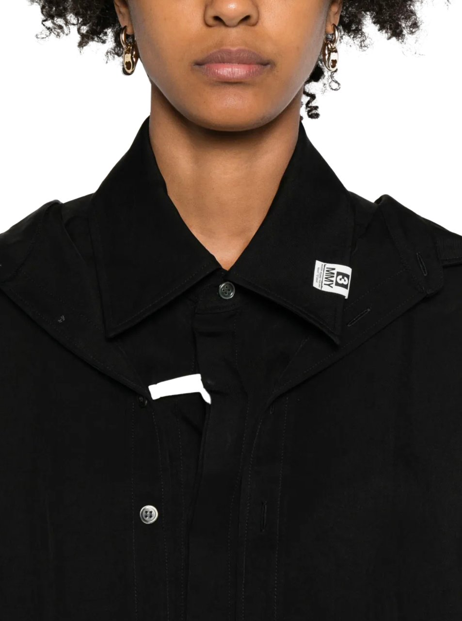 Maison Mihara Yasuhiro Double Layered Shirts Black Zwart