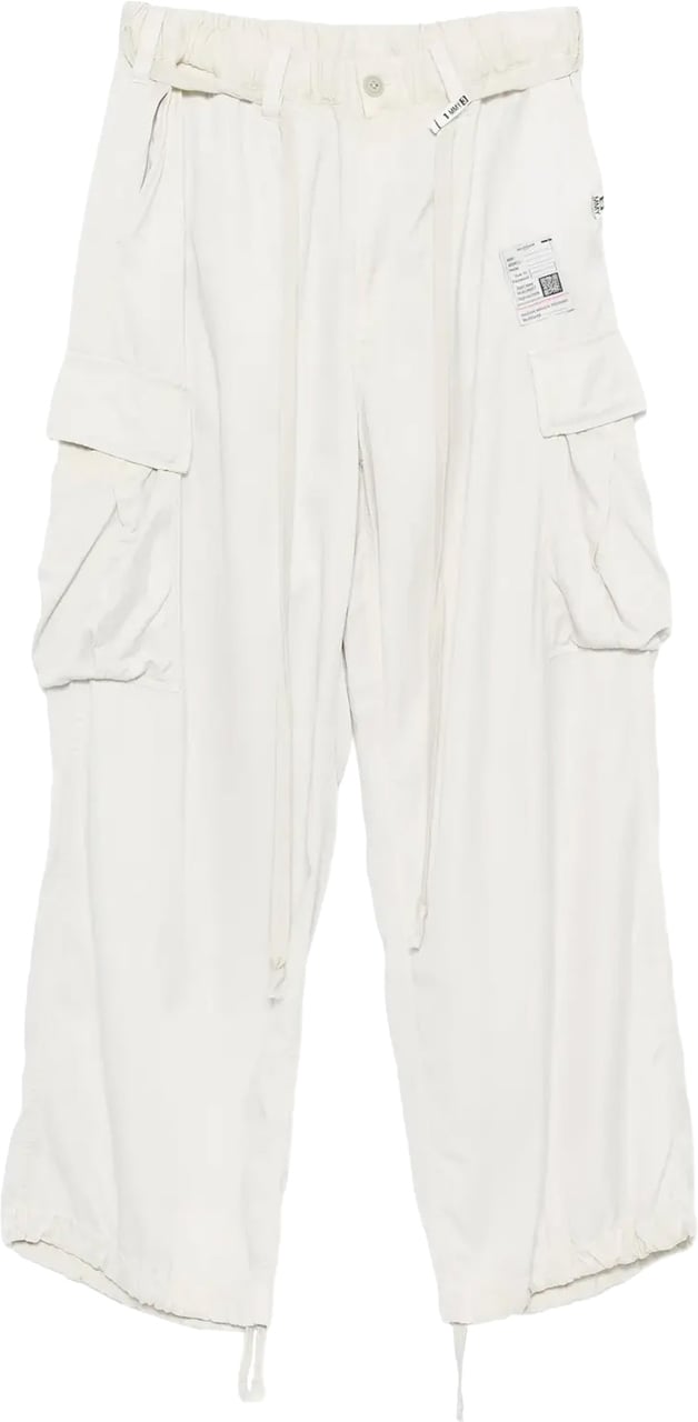 Maison Mihara Yasuhiro R/co Satin Cargo Pants Cream Divers